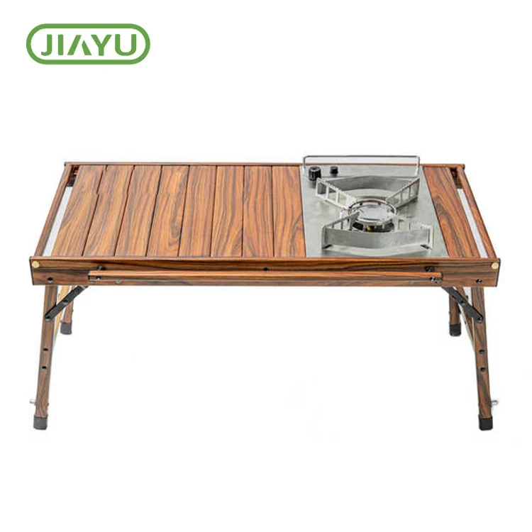 Lipat meja kayu gandum